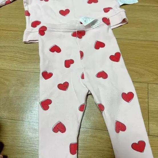 아가방 상하 내복겸외출복 80